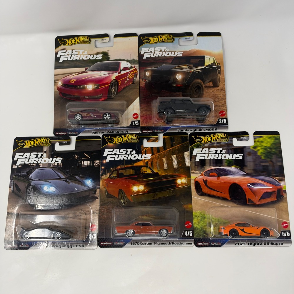 Hot Wheels Premium Fast & Furious 2025 Mix 3 Complete Set Real Riders Nissan 240
